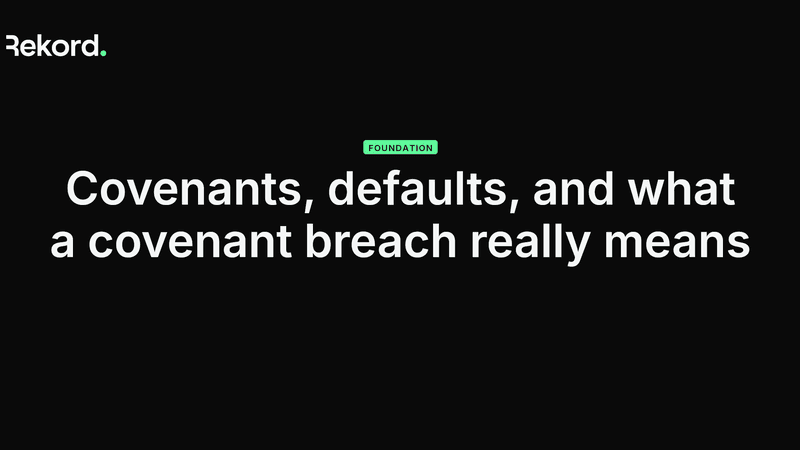 Covenants, defaults, and what a covenant breach really means