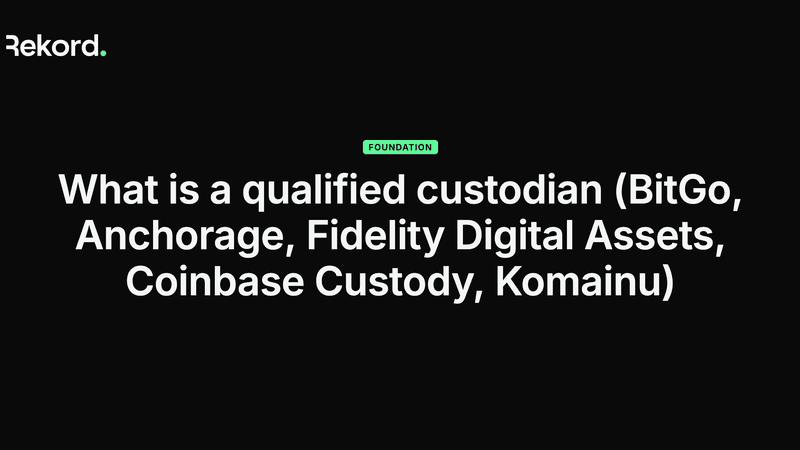 What is a Qualified Custodian? BitGo, Anchorage & More